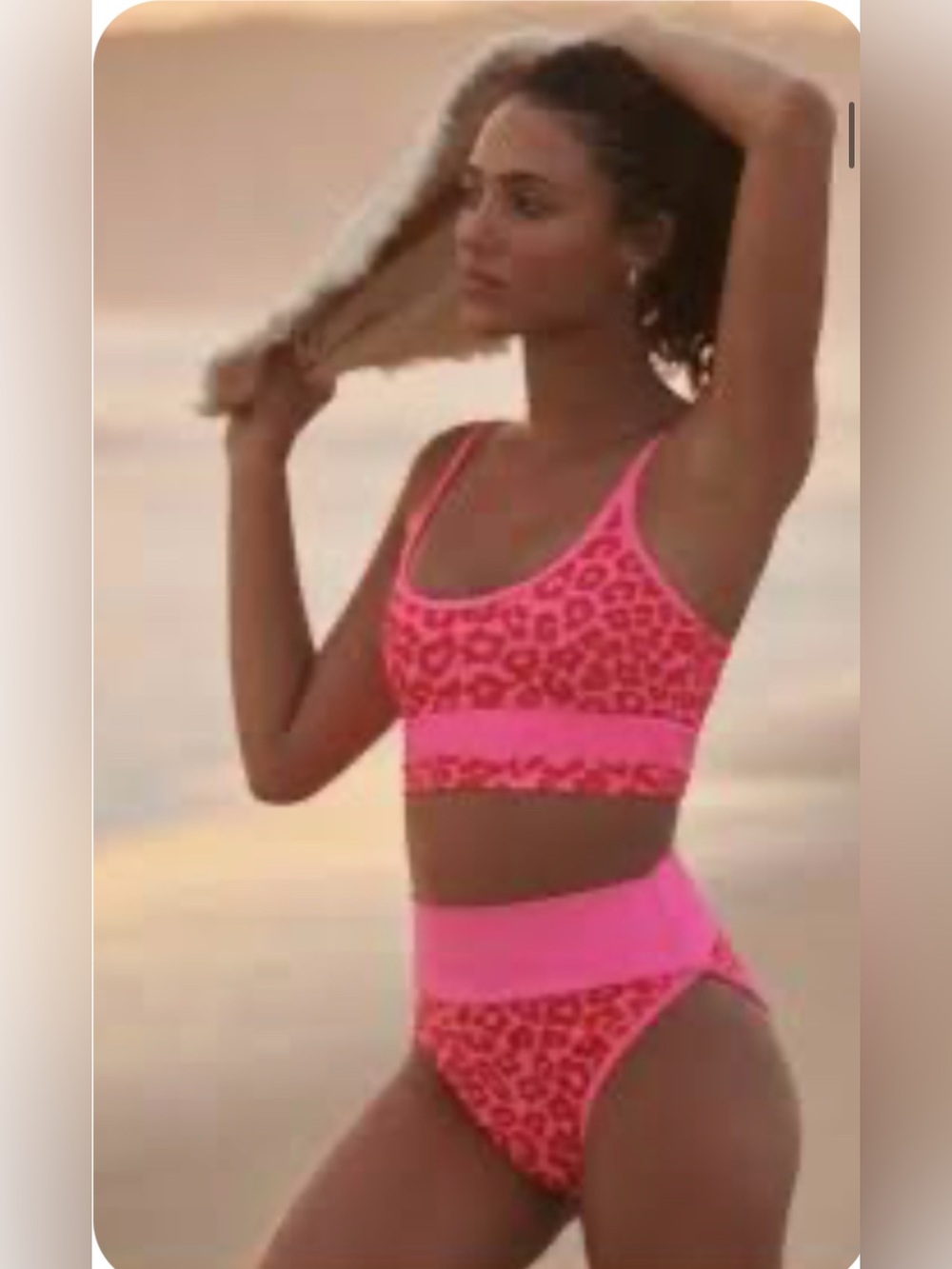 Beach Riot Love Leopard Emmy
Bikini Top.